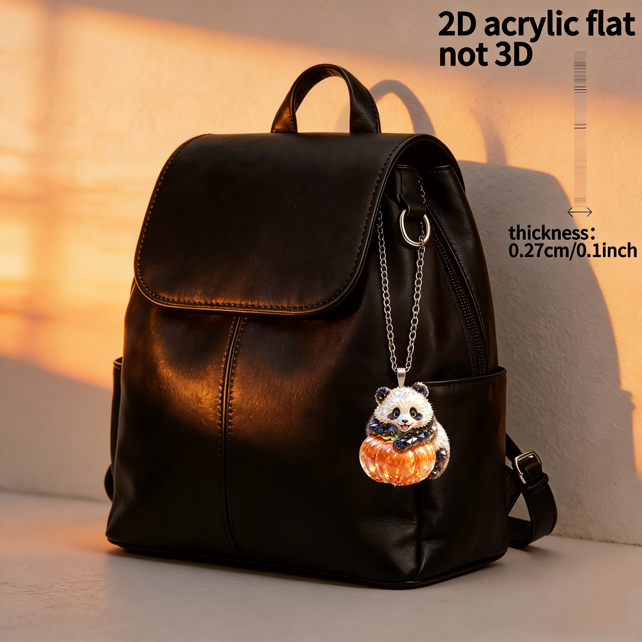 Women's Acrylic Pumpkin-Hugging Panda DIY Necklace